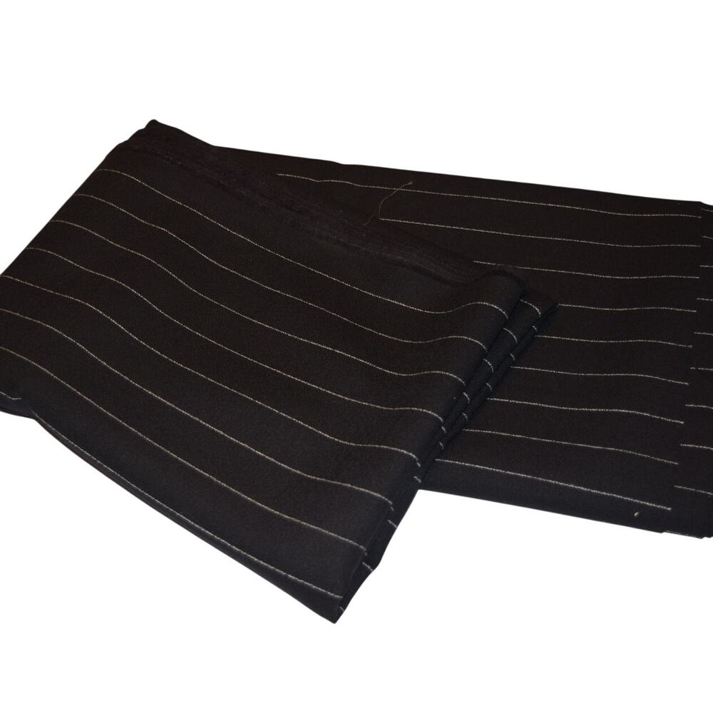 Black White Pinstripe Fabric 3.25 Yards x 60” Wide Tailoring Suiting